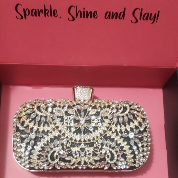 Party diamond studded clutch - Picture 3 of 3